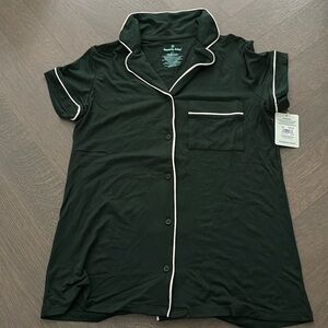 Tommy John green button down pajama top